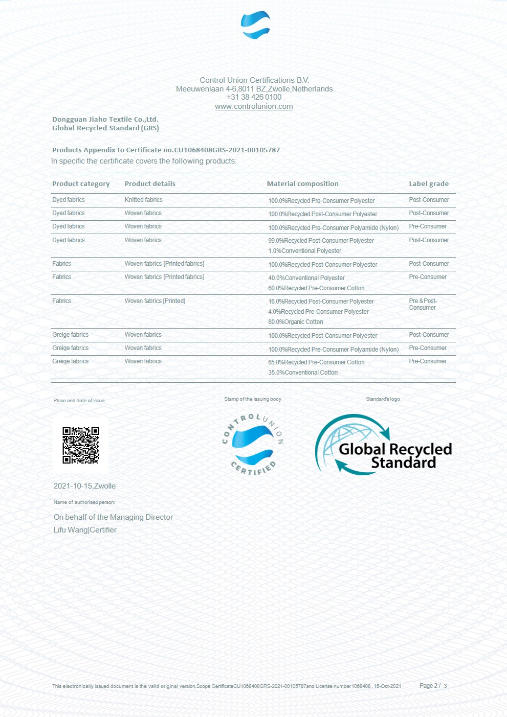 GRS Certificate (2021-2022)